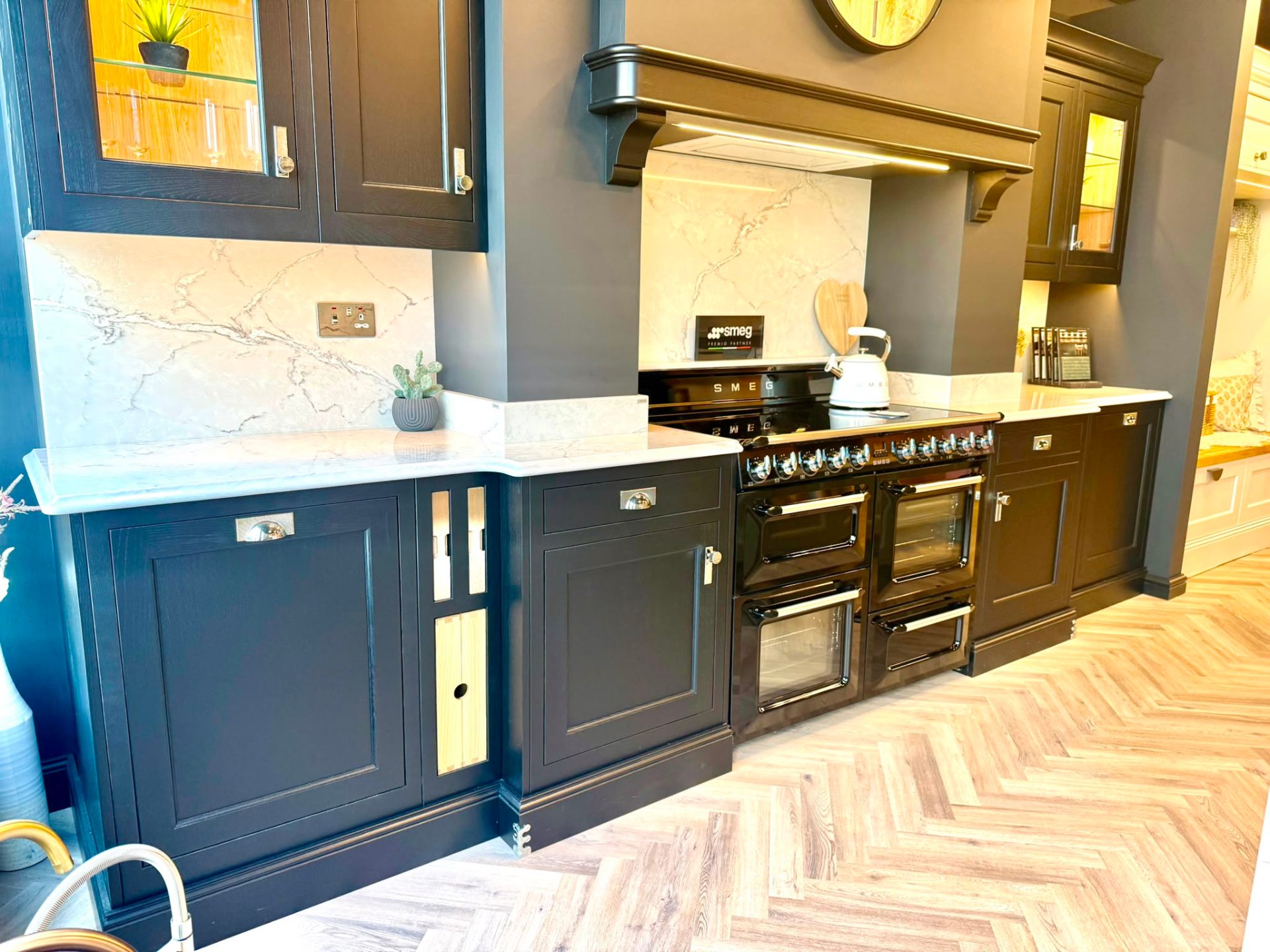 Silver Sea Quartz worktops in Porthcawl