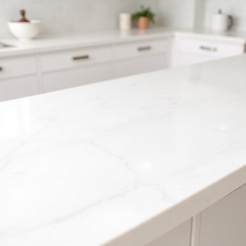 Quartz worktop close-up